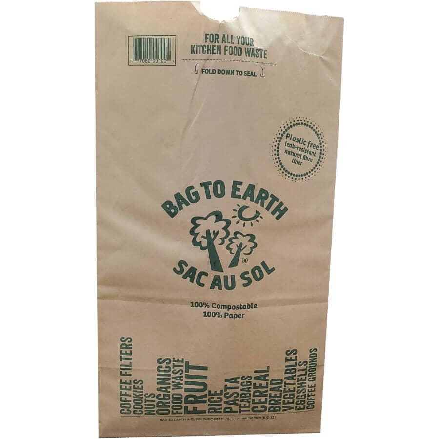5 Pack 45L 2 Ply Paper Compost Bags