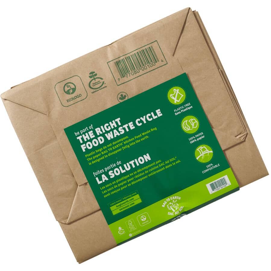5 Pack 45L 2 Ply Paper Compost Bags