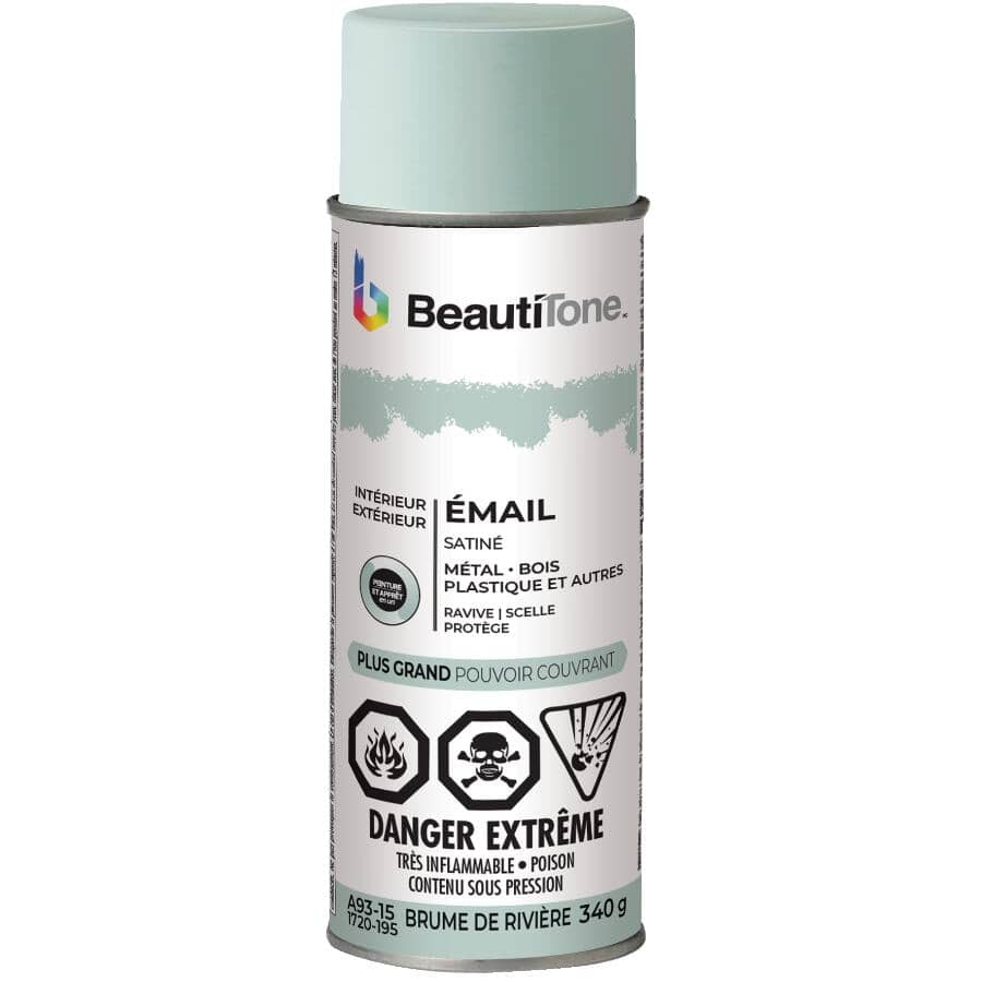 Enamel Interior / Exterior Spray Paint - Satin River Mist, 340 g