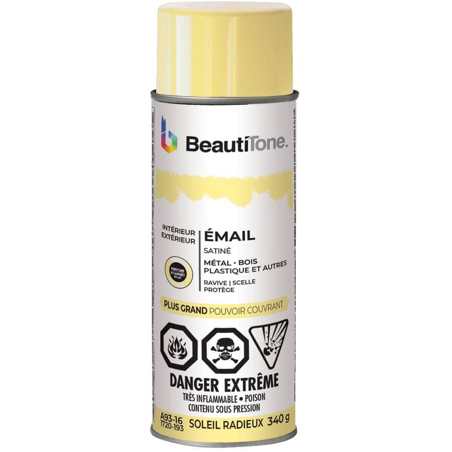 Enamel Interior / Exterior Spray Paint - Satin Sunshine, 340 g