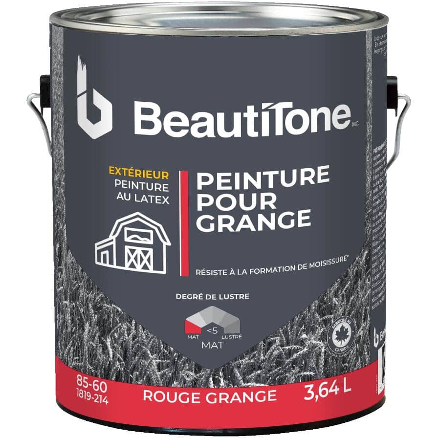 Exterior Latex Barn Paint - Barn Red, 3.64 L