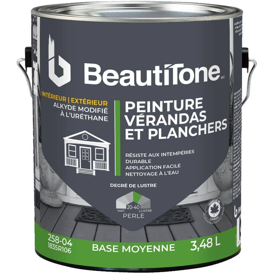 Interior / Exterior Alkyd Pearl Porch & Floor Paint - Medium Base, 3.48 L