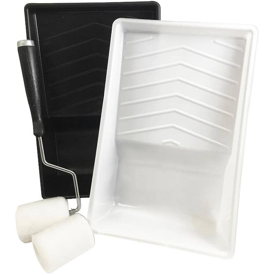 Lint Free Woven Fabric Paint Roller Kit - 3"/76 mm, 5 Pieces