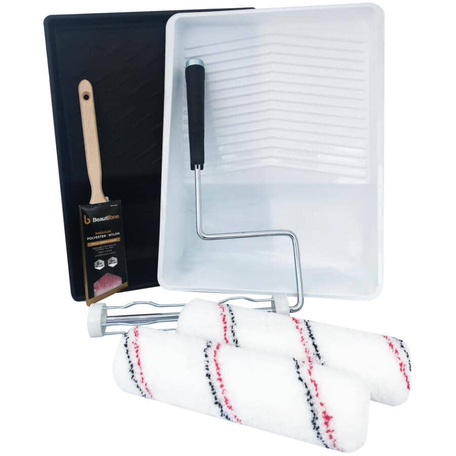 Microfiber Paint Roller Kit - 9.5"/240 mm x 10 mm, 6 Pieces