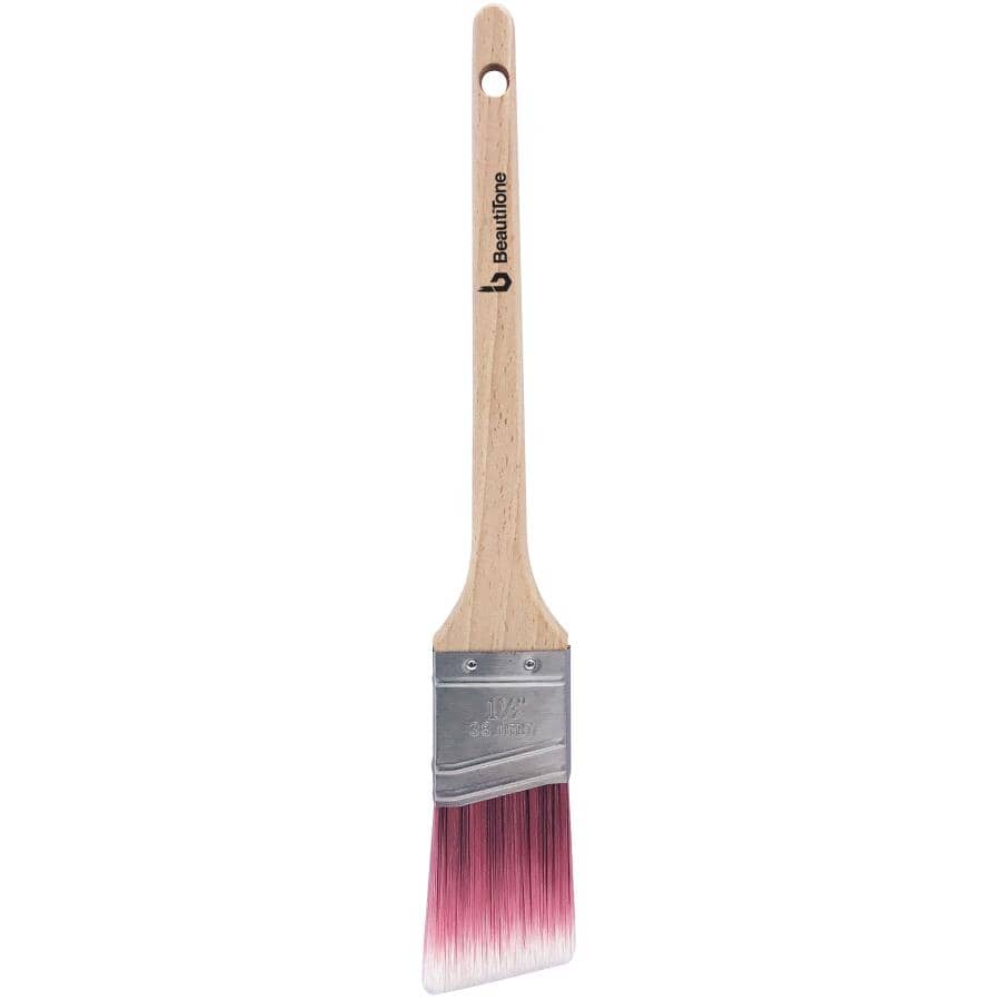 Nylyn Technology Angular Sash Paint Premium Brush - with Rat Tail Handle, 1.5" / 38 mm