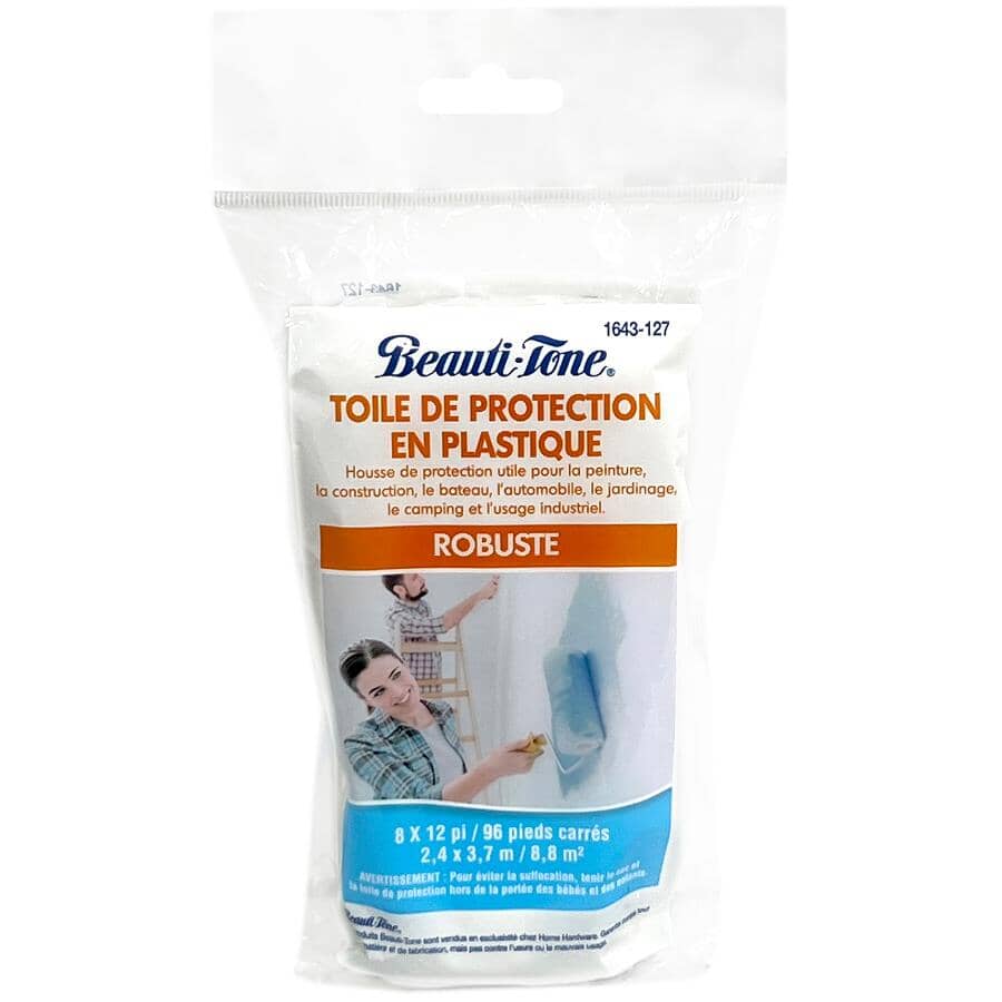 Plastic Drop Sheet - Heavy Weight, 8' x 12'