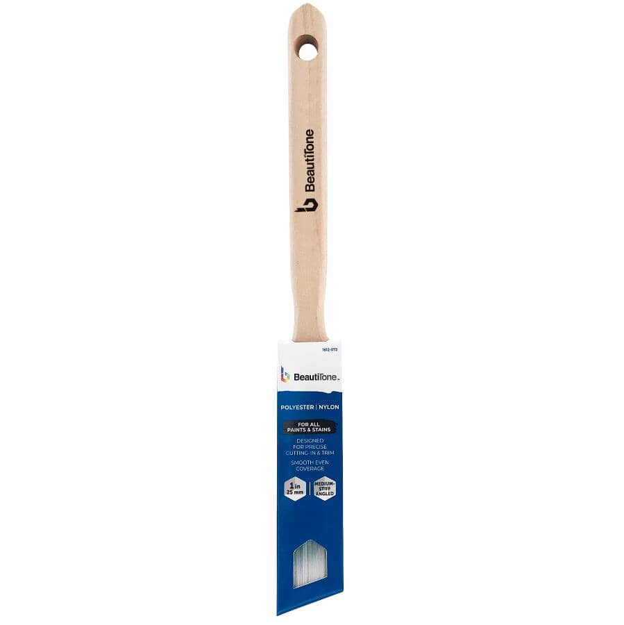 Polyester / Nylon Blend Angular Sash Paint Brush - 1" / 25 mm