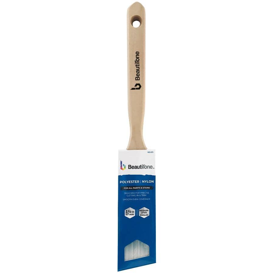 Polyester / Nylon Blend Angular Sash Paint Brush - 1.5" / 38 mm