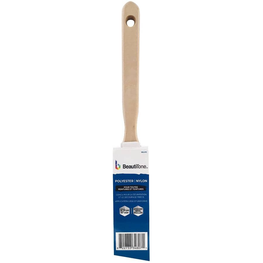 Polyester / Nylon Blend Angular Sash Paint Brush - 1.5" / 38 mm