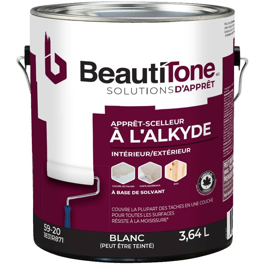 Interior / Exterior Alkyd Oil Primer Sealer - White, 3.64 L