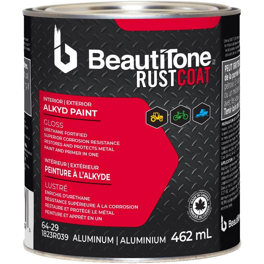 Alkyd Rust Paint - Gloss Aluminum, 462 ml