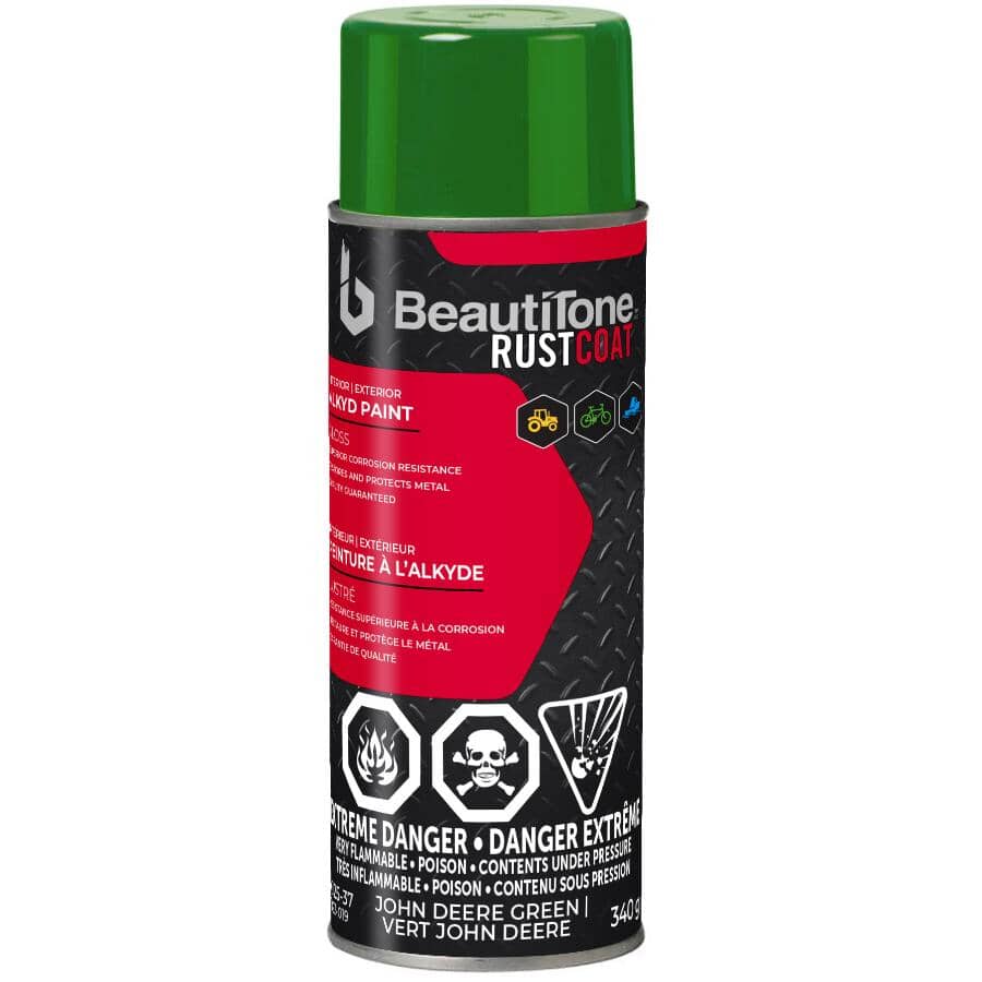 Alkyd Rust Spray Paint - Gloss John Deere Green, 340 g