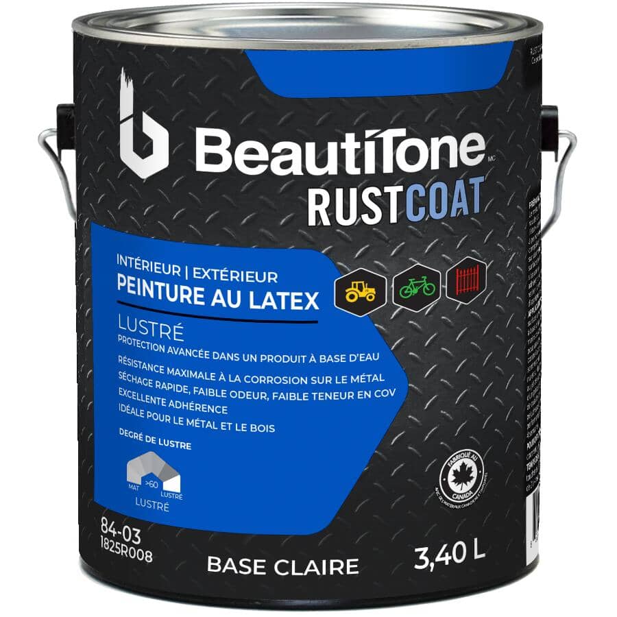 Latex Rust Paint - Gloss Clear Base, 3.4 L