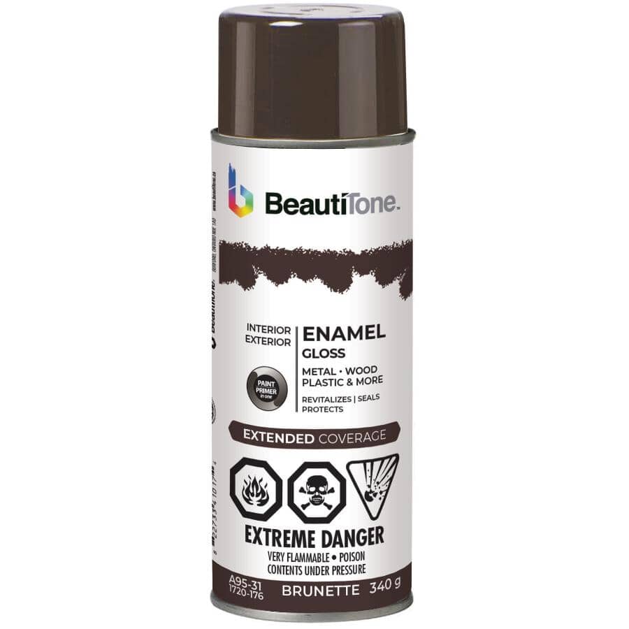 Solvent Enamel Spray Paint - Gloss Brunette, 340 g