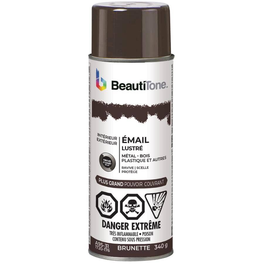 Solvent Enamel Spray Paint - Gloss Brunette, 340 g