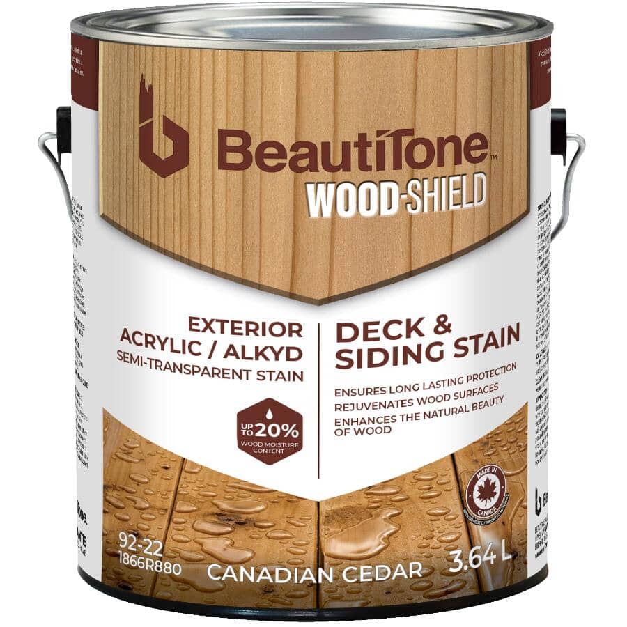 Acrylic Alkyd Deck & Siding Stain - Semi-Transparent Canadian Cedar, 3.64 L