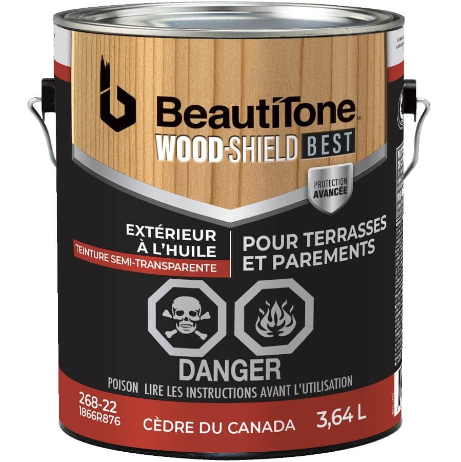 Oil Deck & Siding Stain - Semi-Transparent Canadian Cedar, 3.64 L