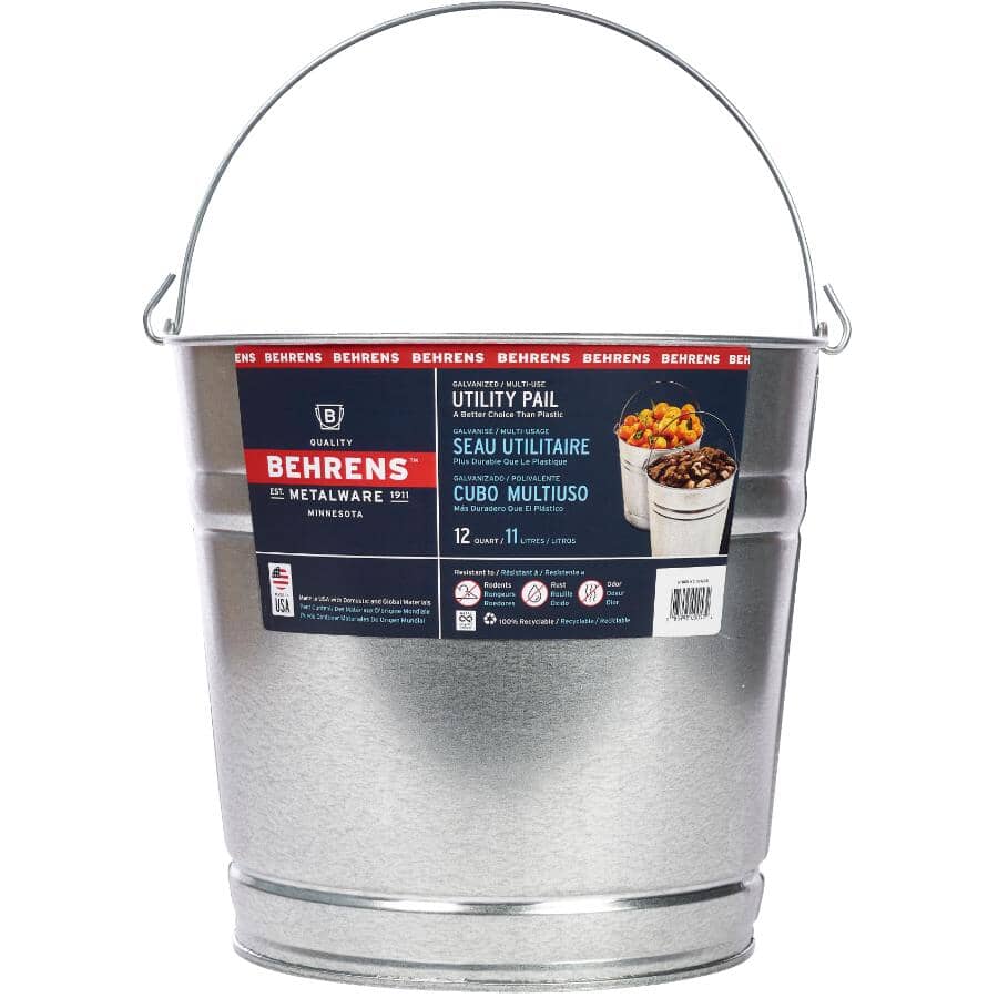 Galvanized Utility Pail - 11 L