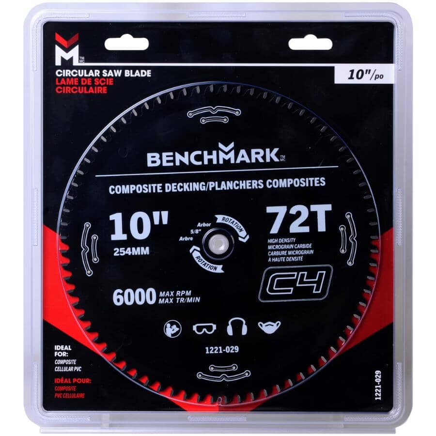 10" 72 Tooth Premium Composite Carbide Circular Saw Blade