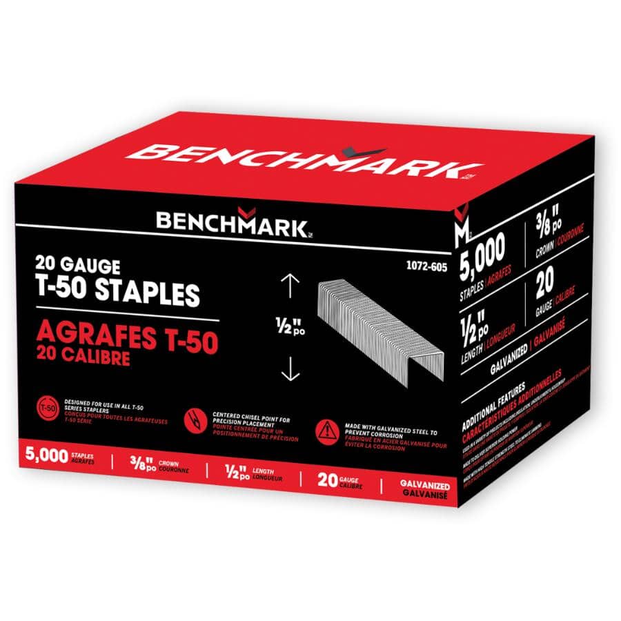 1/2" A11 Staples - for T50 Stapler, 5000 Pack