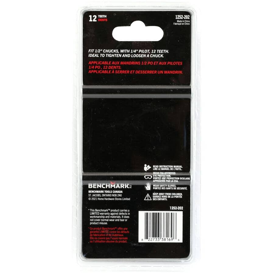 1/2" Chuck Key - with 1/4" Pilot