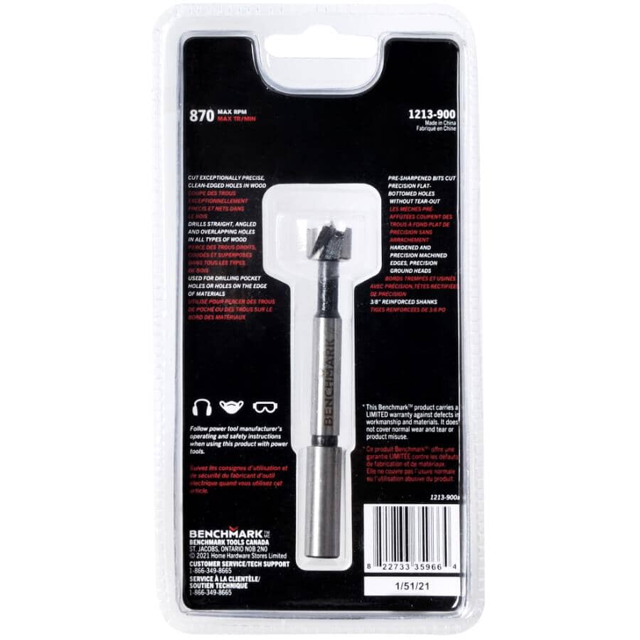 1/2" High Carbon Steel Forstner Bit