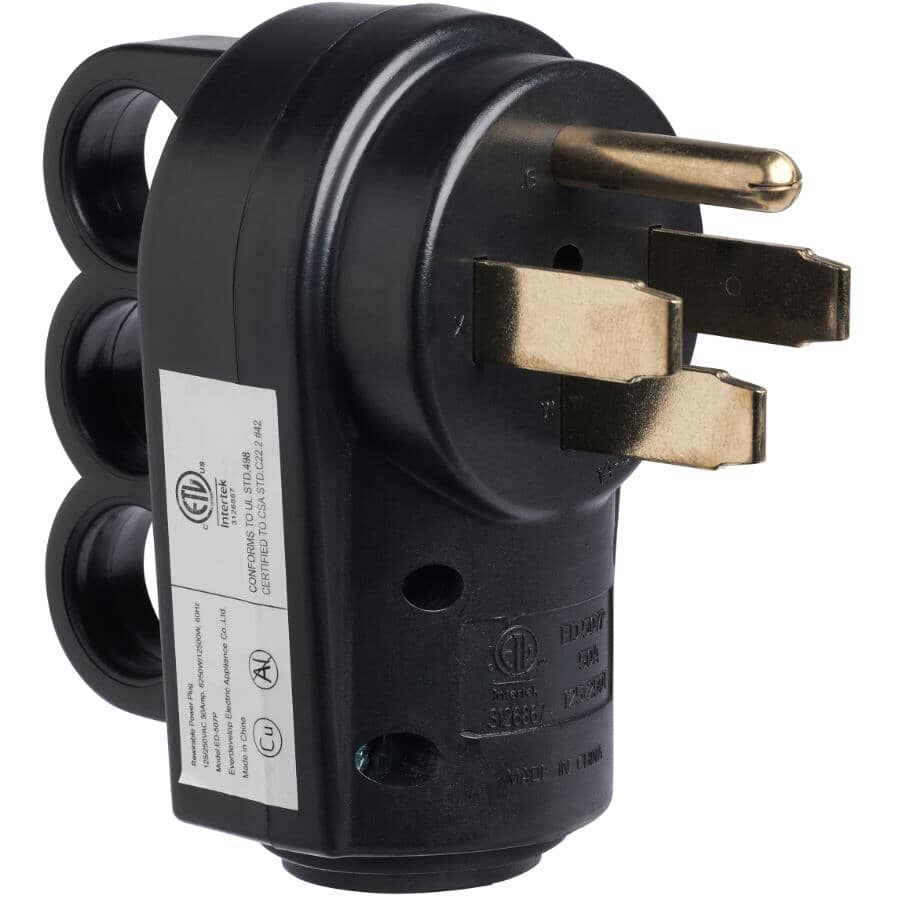 14-50P 50A Male Replacement Plug - 125/250 V