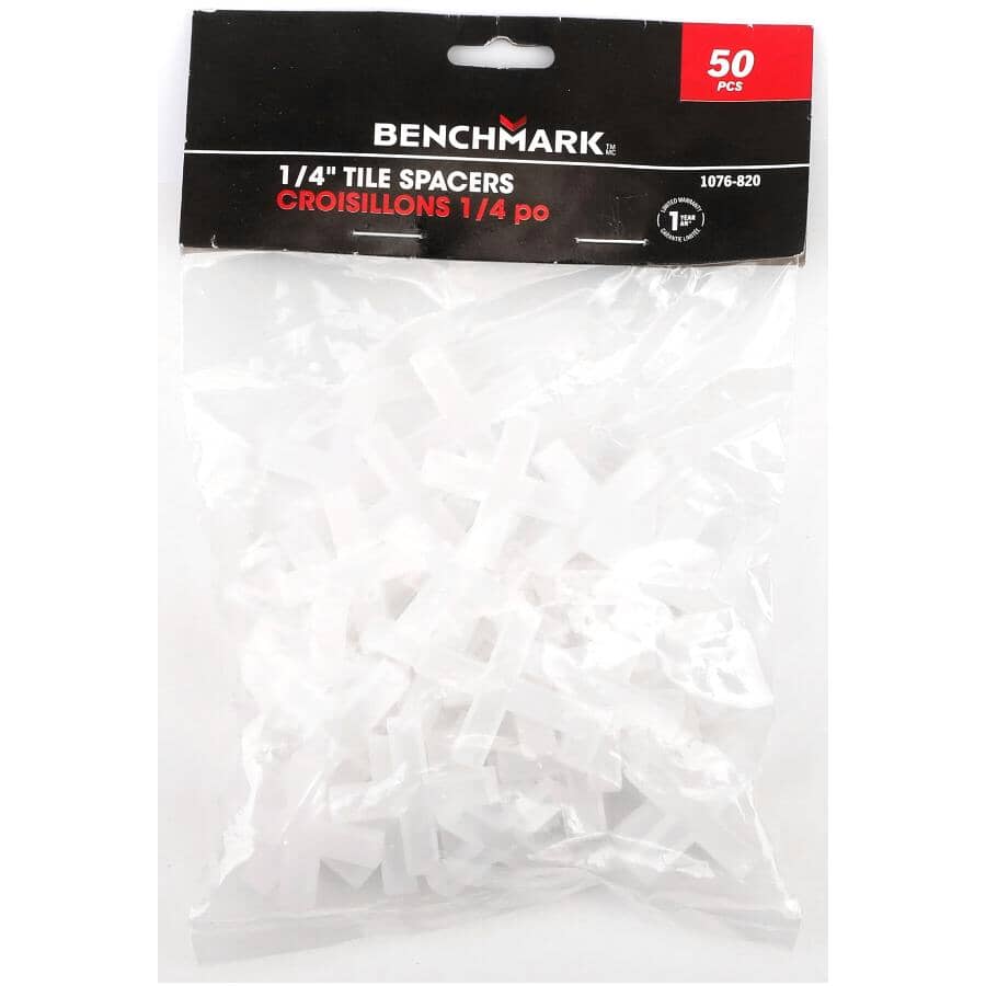 1/4" Cross Tile Spacers - 50 Pack
