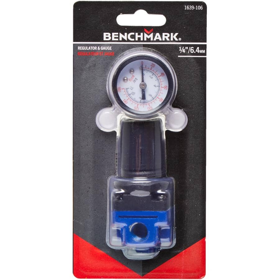 1/4" Female National Pipe Thread Mini HVLP Air Regulator - with Gauge