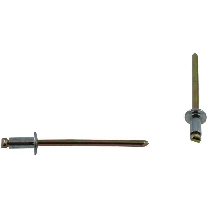 15 Pack 1/8" Long Steel Rivets