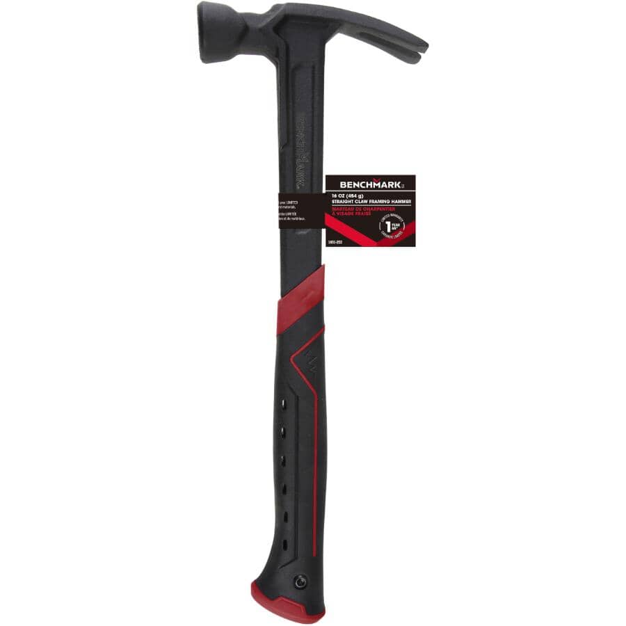 16oz Straight Claw Milled Face Framing Hammer