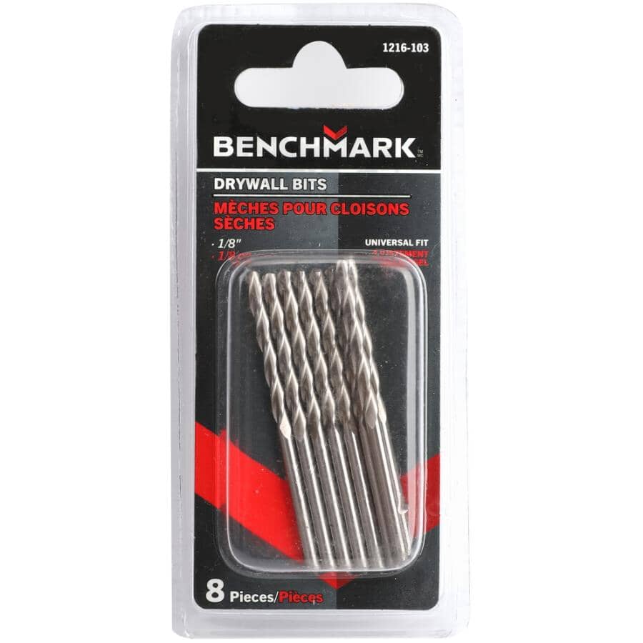 1/8" Drywall Bits - 8 Pack