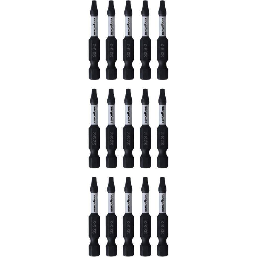 2" #2 Square Power Bits - 15 Pack