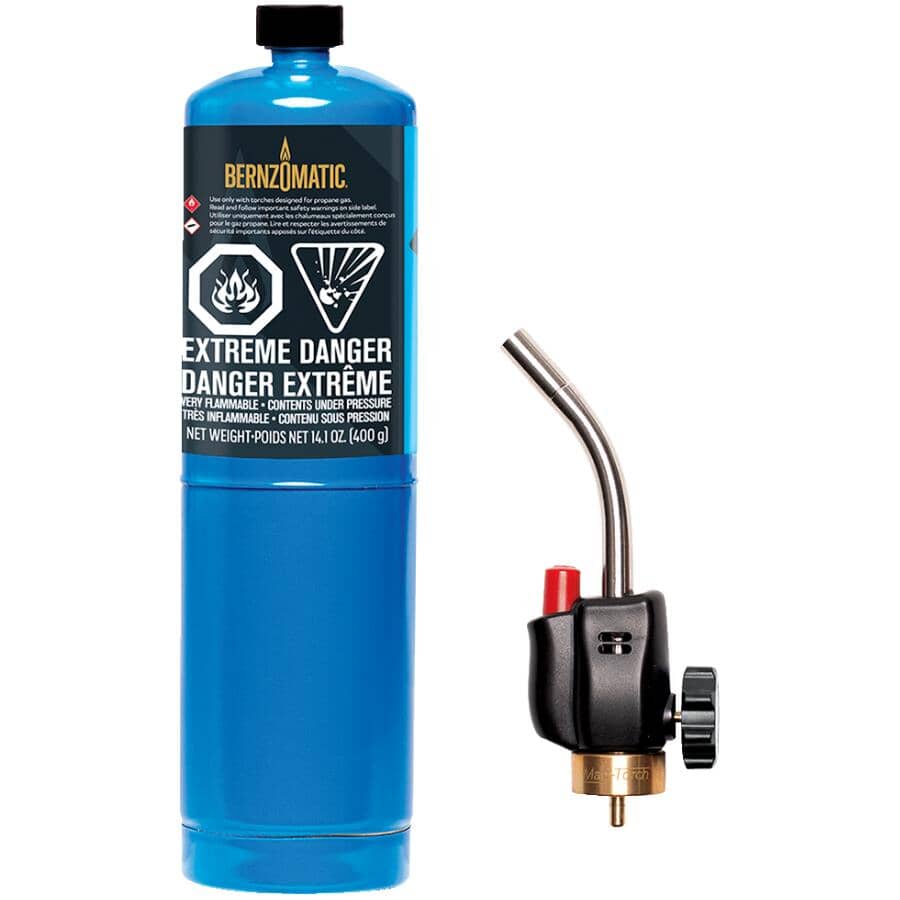 2 Piece Self-Igniting Adjustable Trigger Start Propane Torch Kit