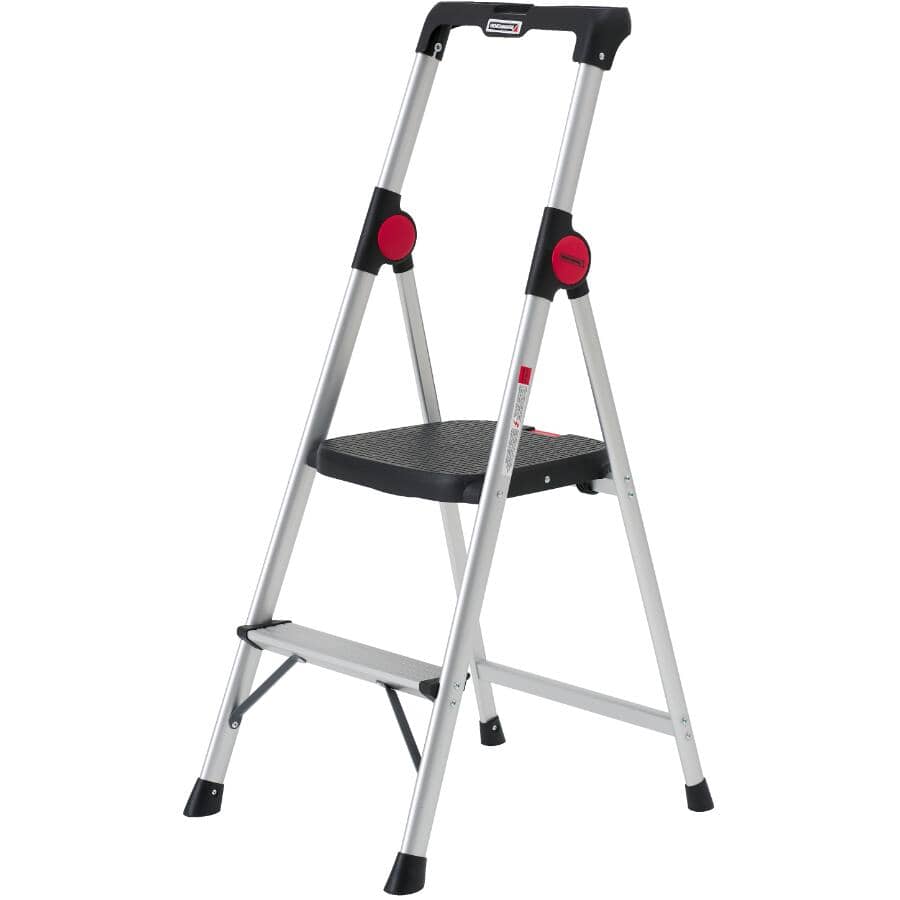 2 Step Aluminum Step Ladder, with High Handrail