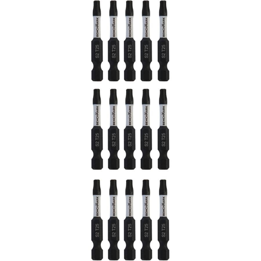 2" T25 Torx Power Bits - 15 Pack