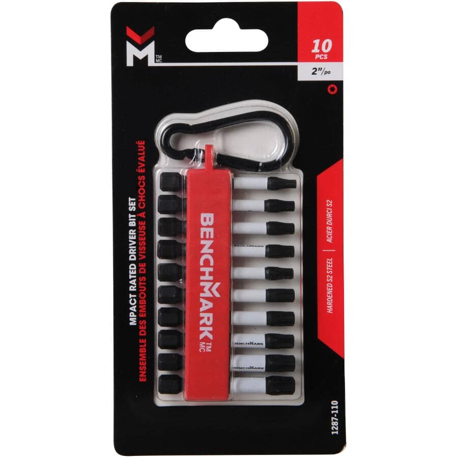 2" Torx Power Bits - 10 Pack, Assorted Sizes