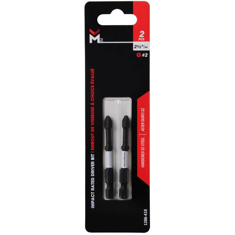 2.5" #2 Dual Flex Phillips Power Bits - 2 Pack