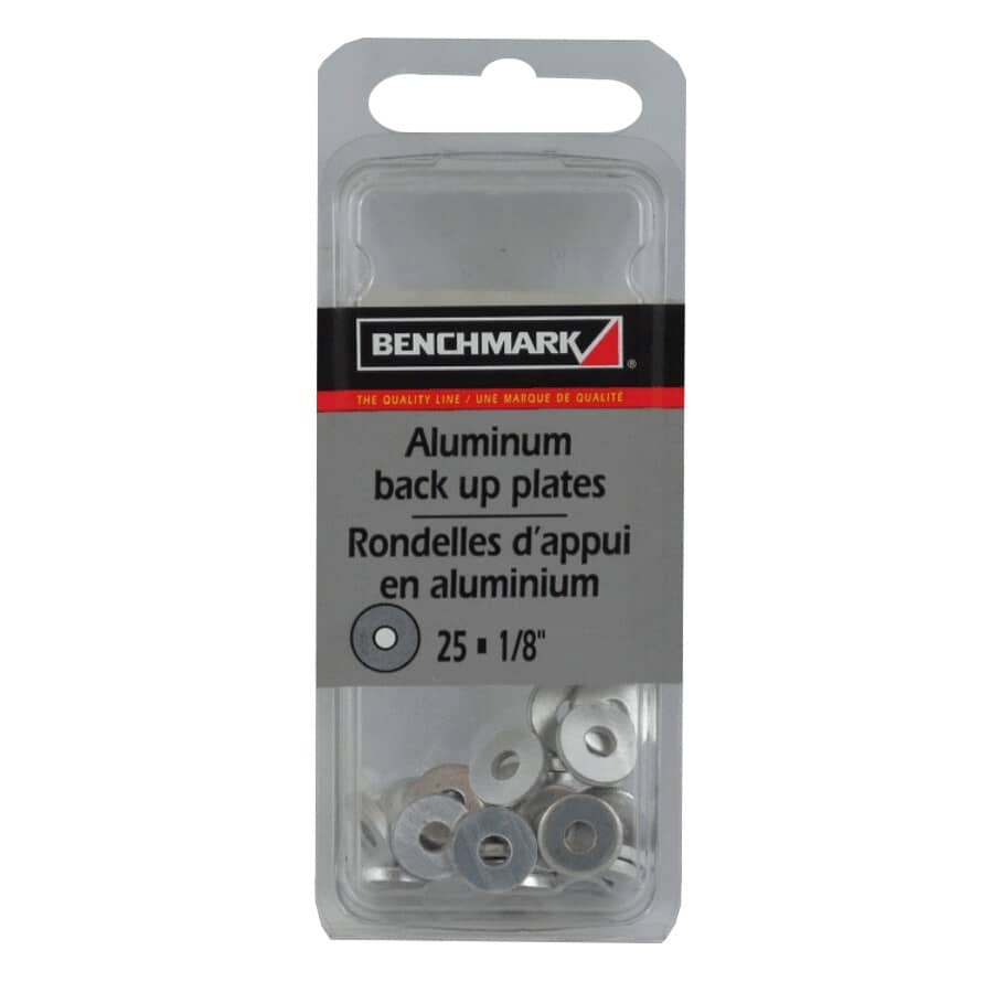 25 Pack 1/8" Aluminum Back-Up Plates