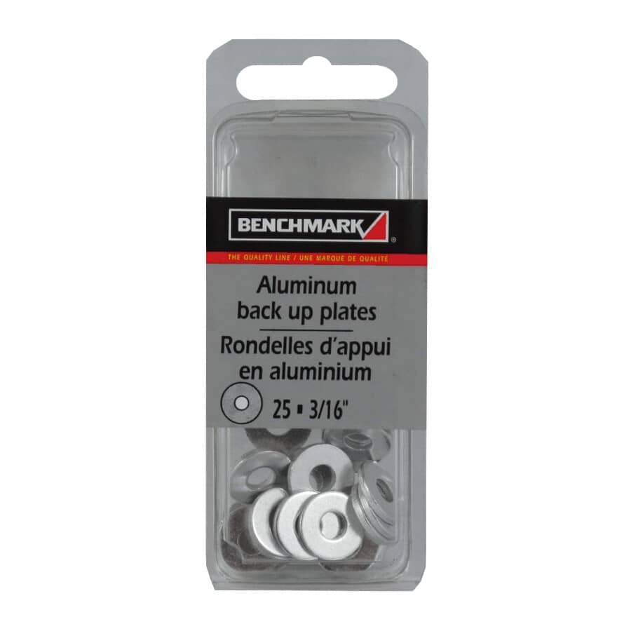 25 Pack 3/16" Aluminum Back-Up Plates