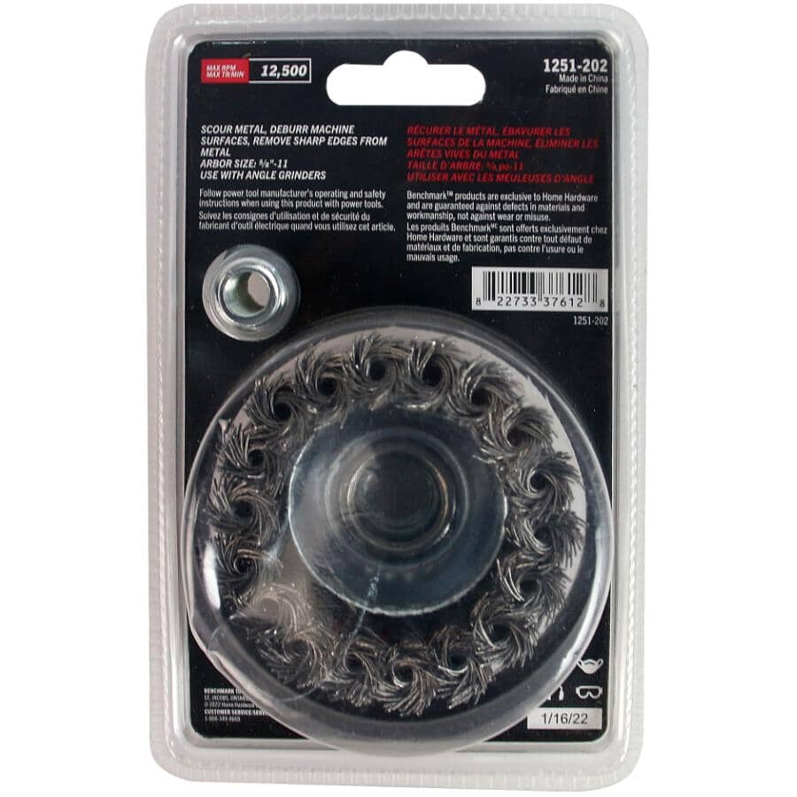 3" Knotted Wire Cup Brush