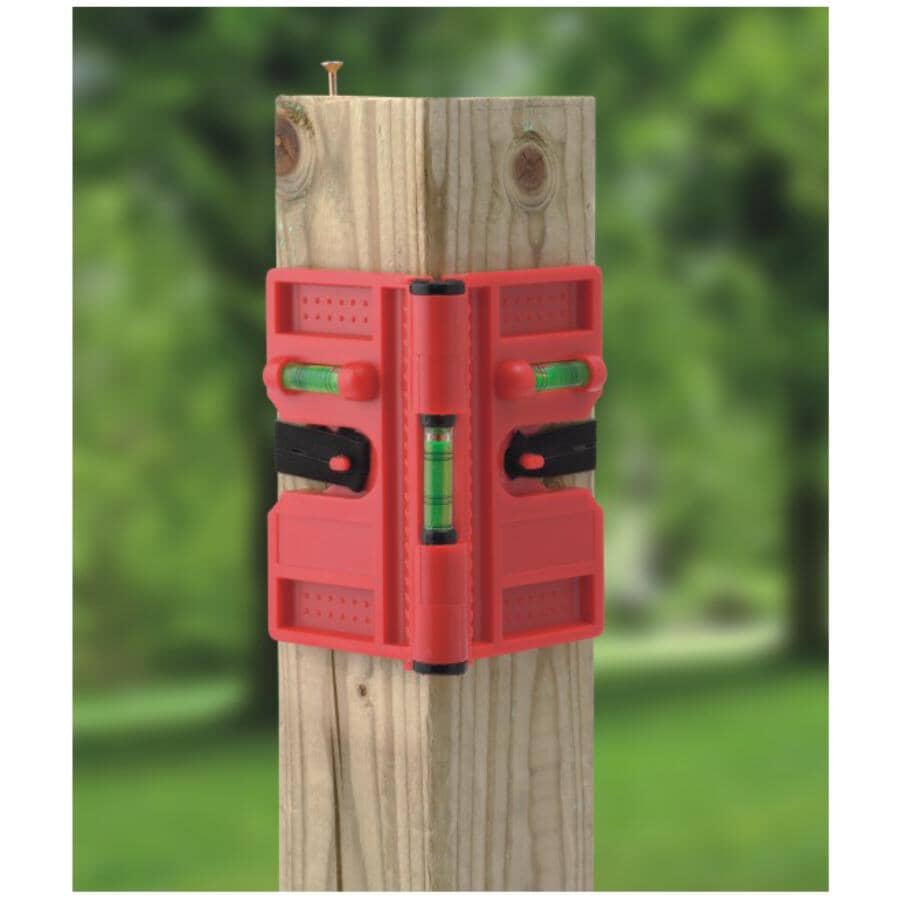 3 Vials Magnetic Adjustable Angles Post Level