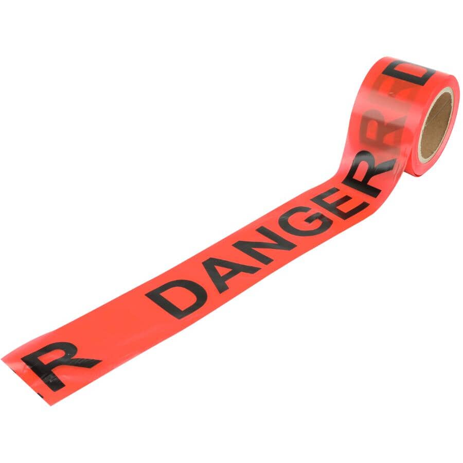 3" x 300' Red Danger Tape