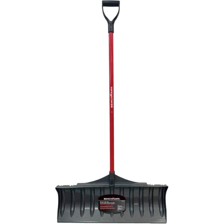 30" Poly Blade Snow Shovel - with Fiberglass D-Grip Handle