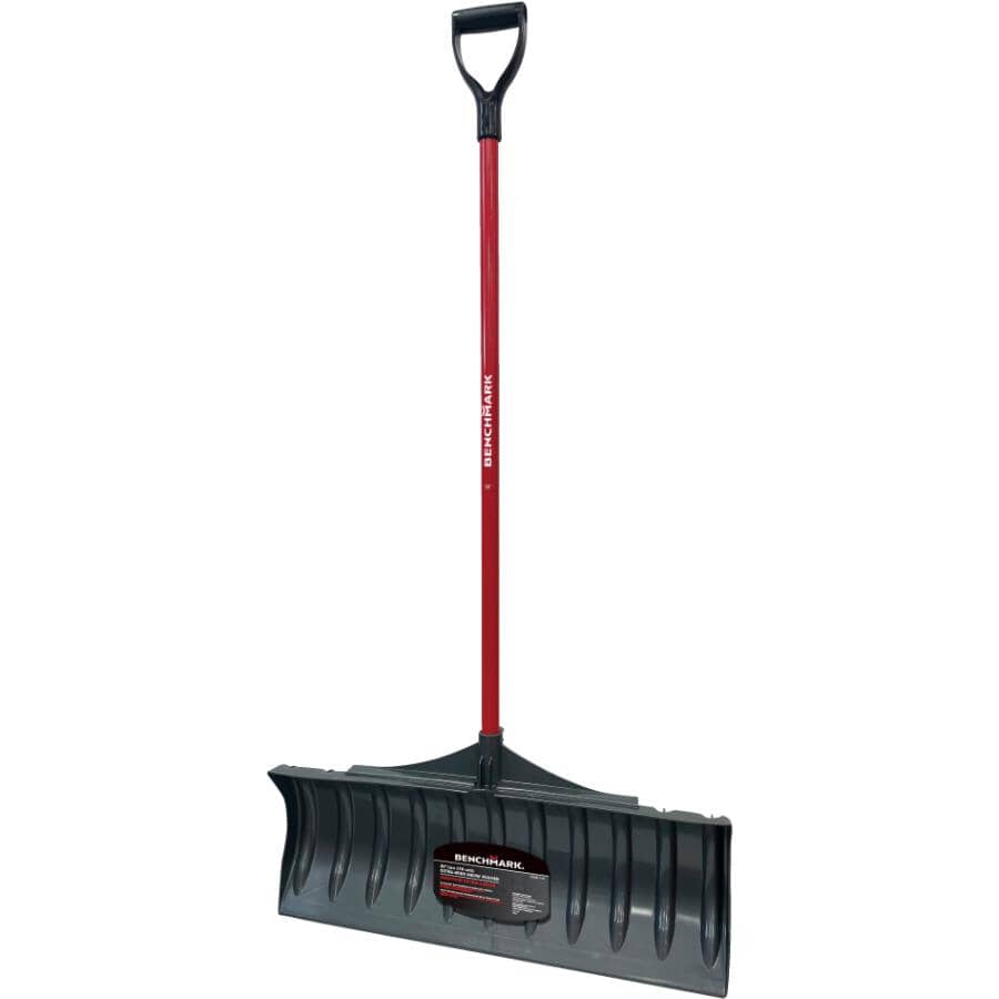 30" Poly Blade Snow Shovel - with Fiberglass D-Grip Handle