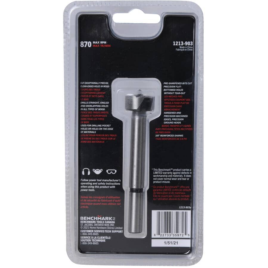 3/4" High Carbon Steel Forstner Bit