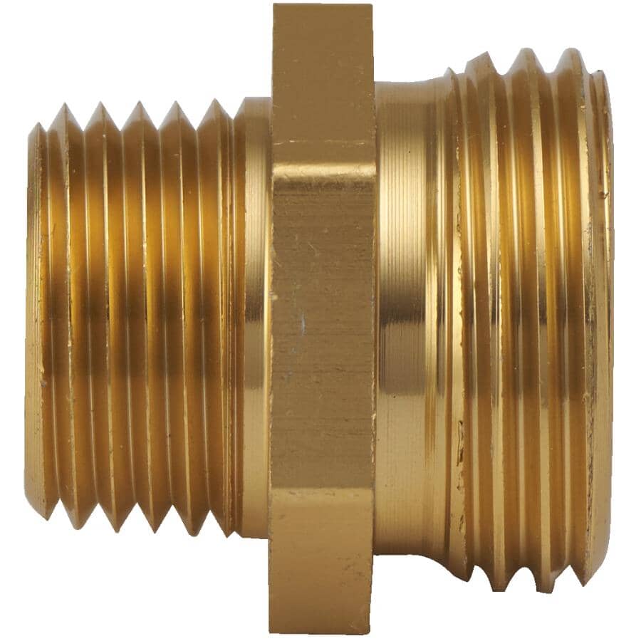 3/4" Hose Male x 1/2" IPS Male Aluminum Hose Connector
