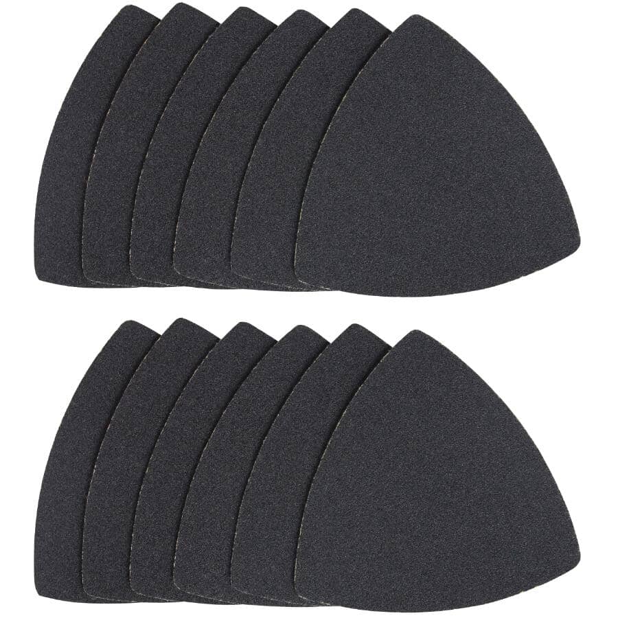 3.75" Triangle Sandpaper - 120 Grit, 12 Pack