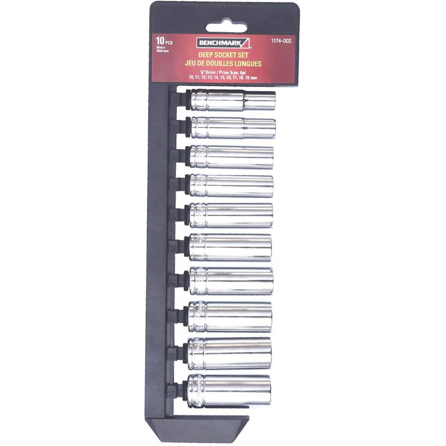 3/8" Drive Metric Deep Socket - 10 Piece Set