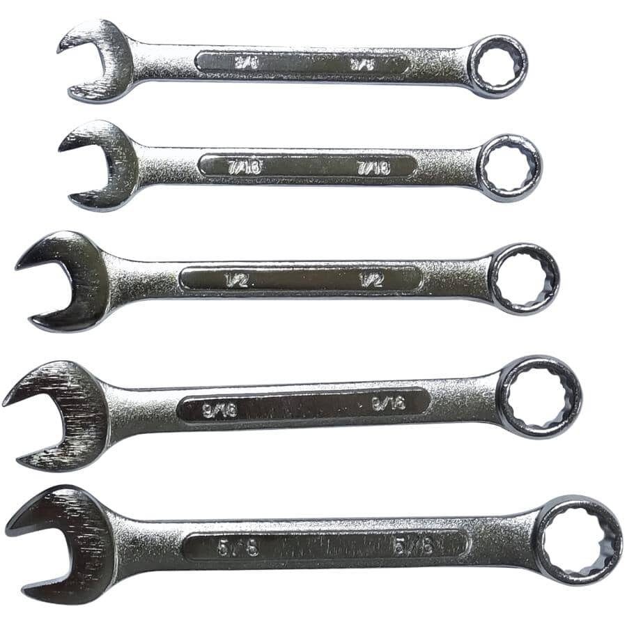 3/8" to 5/8" SAE Combination Wrench Set - 5 Piece